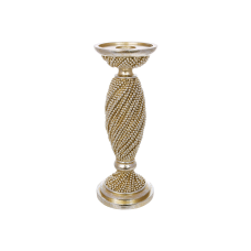 Підсвічник для тонкої та товстої свічок D10*26.5см Pearl, колір - шампань
