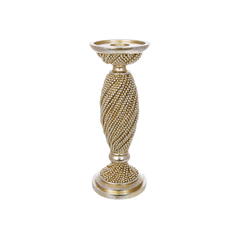 Підсвічник для тонкої та товстої свічок D10*26.5см Pearl, колір - шампань