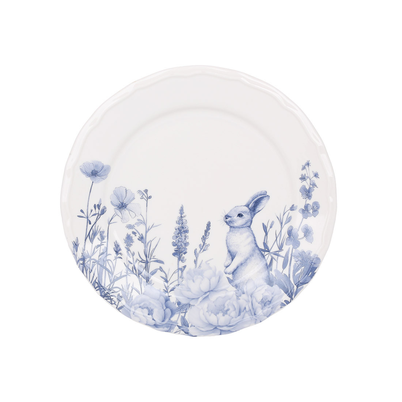 Тарілка (6шт) порцелянова D22*2.5см Blue Bunny