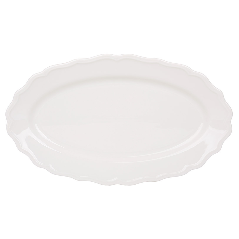 Блюдо (6шт)  овальне порцелянове 36*21*3.5см Pure White
