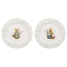 Тарілка (6шт) порцелянова D19см Floral Green, 2 дизайни