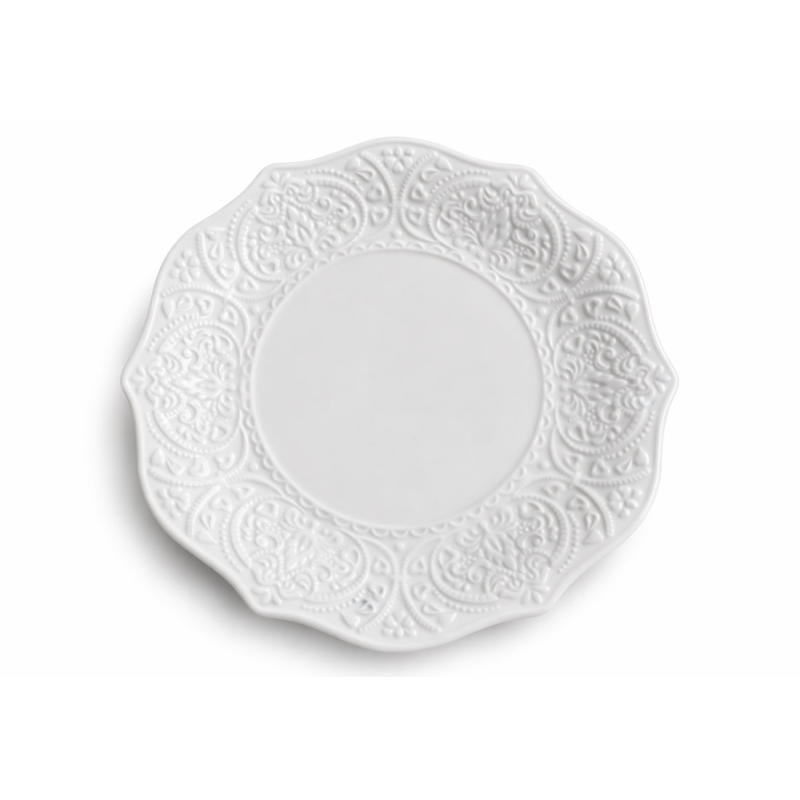 Тарілка (4шт) порцелянова D21.5*2.4см Dentelle Blanche Тарілка (4шт) порцелянова D21.5*2.4см Dentelle Blanche