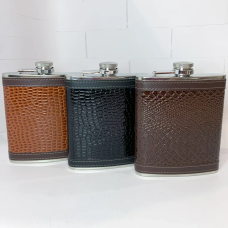 Металева фляга в чохлі під шкіру (обʼєм 18oz)