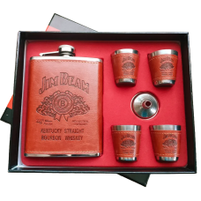 Подарунковий набір 6в1 фляга, чарки, лійка “Jim Beam“