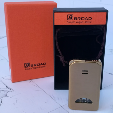 Газова запальничка BROAD Lighter з подвійним полум’ям, Golden