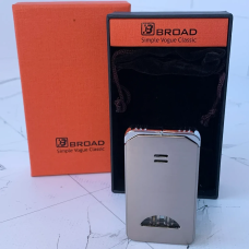 Газова запальничка BROAD Lighter з подвійним полум’ям, Silver