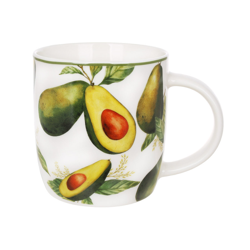 Кухоль (6шт) порцеляновий 360мл Avocado Garden Кухоль (6шт) порцеляновий 360мл Avocado Garden