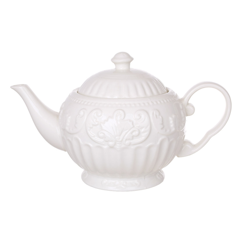Чайник порцеляновий 900мл, колекція Elegance White