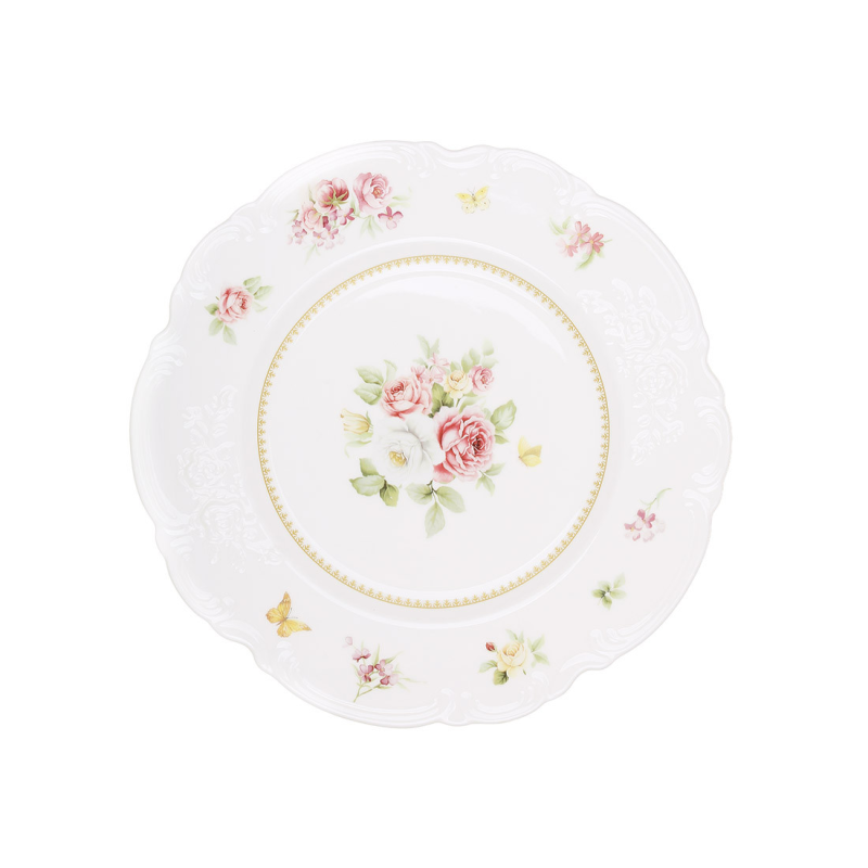Тарілка (4 шт) порцелянова D27*2.5см Chateau Roses Collection Тарілка (4 шт) порцелянова D27*2.5см Chateau Roses Collection