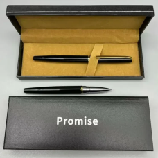 Подарункова ручка Promise у футлярі (чорна із золотистим кліпом)
