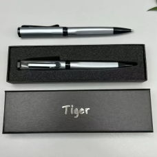 Подарункова ручка Tiger у футлярі (сріблясто-чорна)