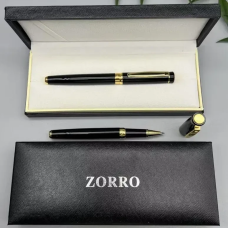 Ручка ZORRO у подарунковій коробці (чорна із золотистими вставками)