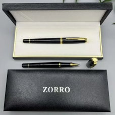 Ручка ZORRO у подарунковій коробці (чорна із золотистими вставками)