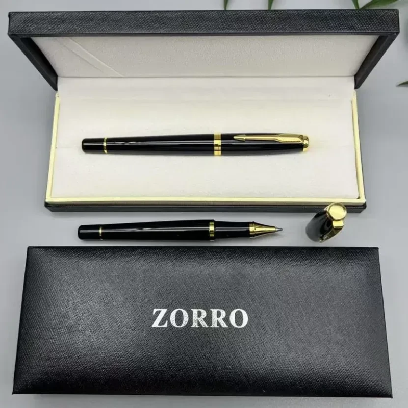 Ручка ZORRO у подарунковій коробці (чорна із золотистими вставками) Ручка ZORRO у подарунковій коробці (чорна із золотистими вставками)