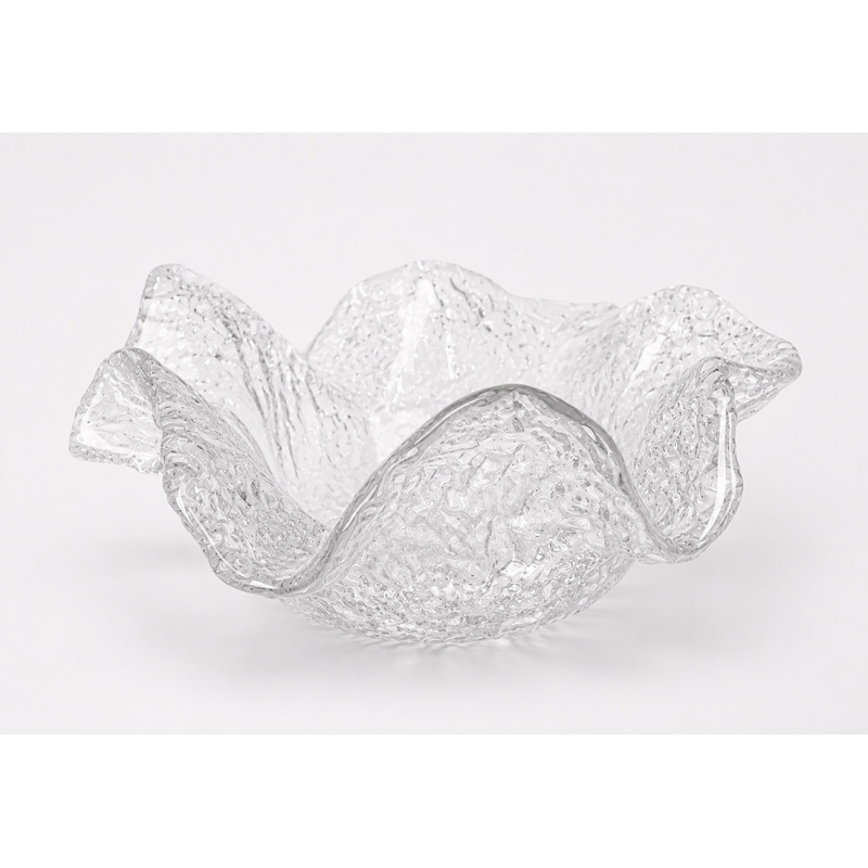 Салатник із фактурного скла Crystal Wave D18*7.5см Салатник із фактурного скла Crystal Wave D18*7.5см